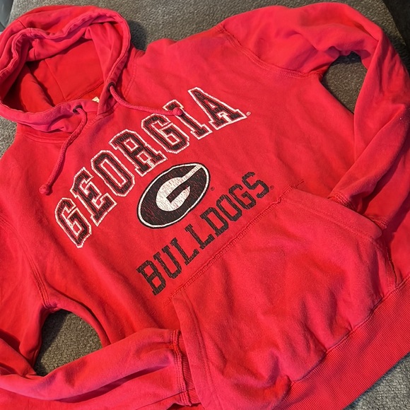 UGA Georgia Bulldogs Red Hoodie Dawgs - Picture 2 of 6